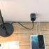 محول السفر العالمي من أوكي مع منافذ USB-C وUSB-A – أسود