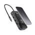 Powerology 256GB USB-C Hub and SSD Drive All-in-One Connectivity Storage with PD 100W - Grey