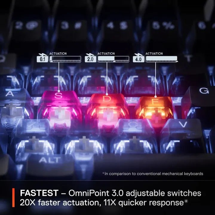 Steelseries Apex Pro Tkl Gen 3 Wireless Rgb Mechanical Gaming Keyboard (Us Layout) - BlackIT CareGaming Keyboard