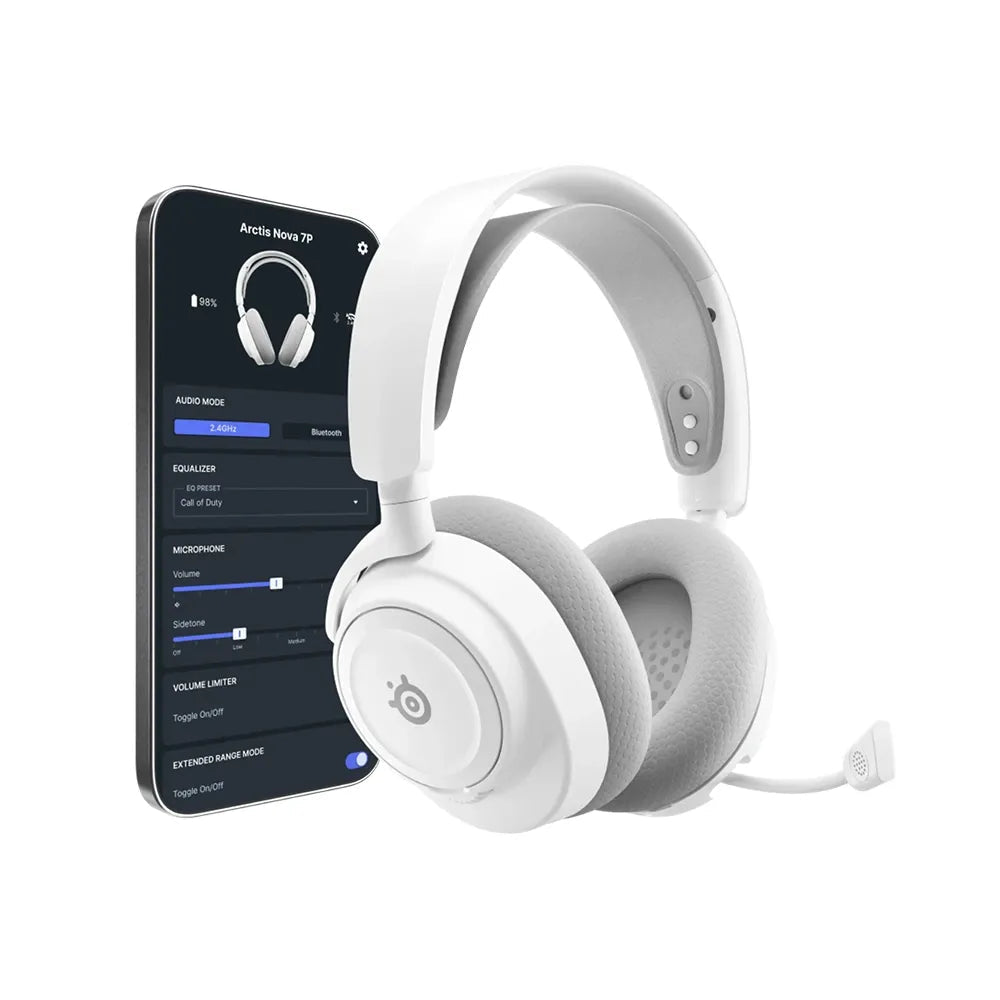 Steelseries Arctis Nova 7P Wireless Gen 2 Gaming Headset With Mobile App Control - WhiteIT CareGaming Headset