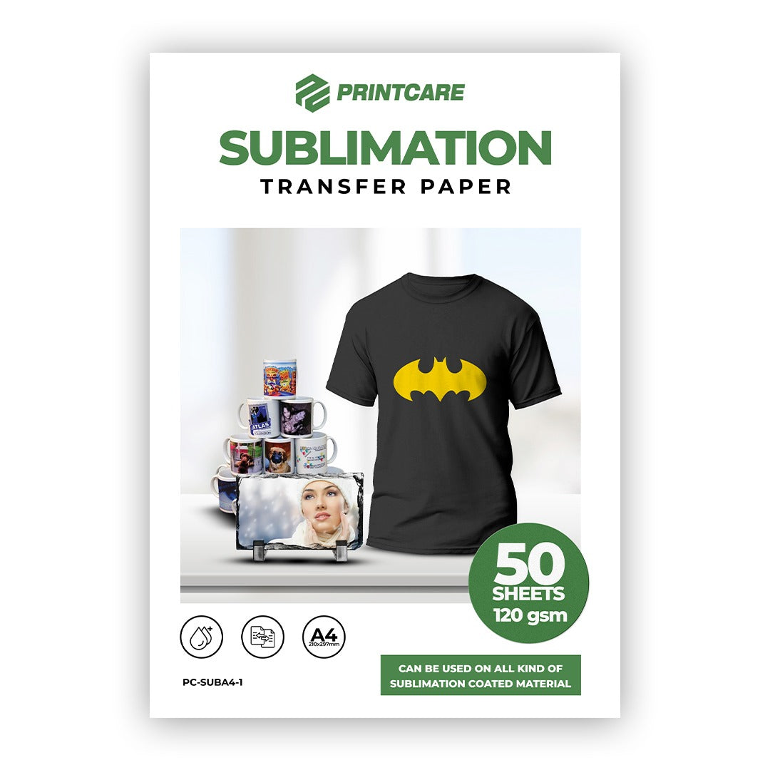 Print Care Sublimation Transfer Paper – A4/ 120GSM/ 50 Sheets – PC-SUBA4-1