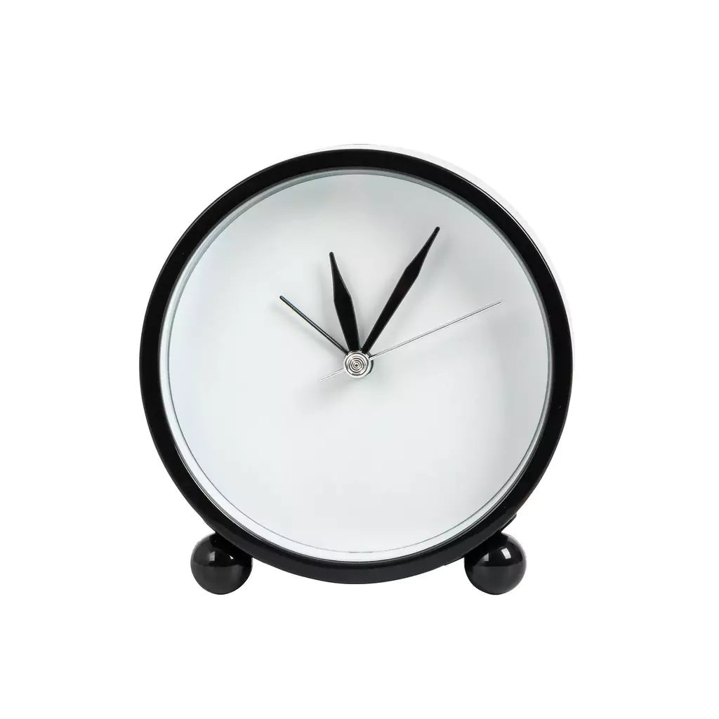 Sublimation Blank Alarm Clock with Sublimatable Aluminum Insert – 10.5x10.7x4cm/ BlackIT CareSublimation Clock