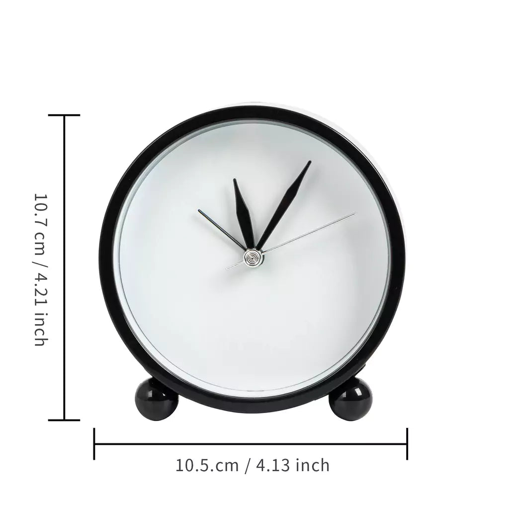 Sublimation Blank Alarm Clock with Sublimatable Aluminum Insert – 10.5x10.7x4cm/ BlackIT CareSublimation Clock