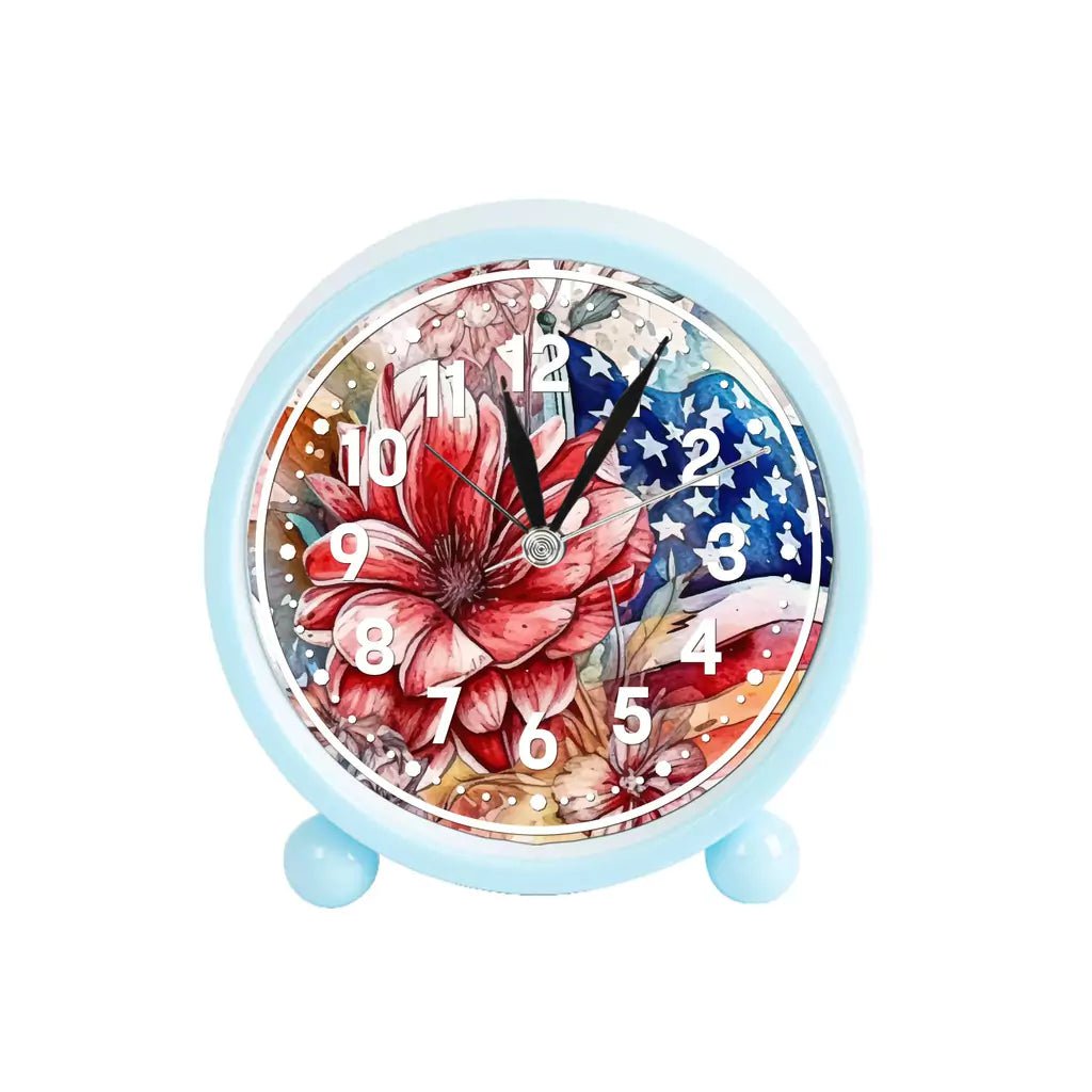 Sublimation Blank Alarm Clock with Sublimatable Aluminum Insert – 10.5x10.7x4cm/ Light BlueIT CareSublimation Clock