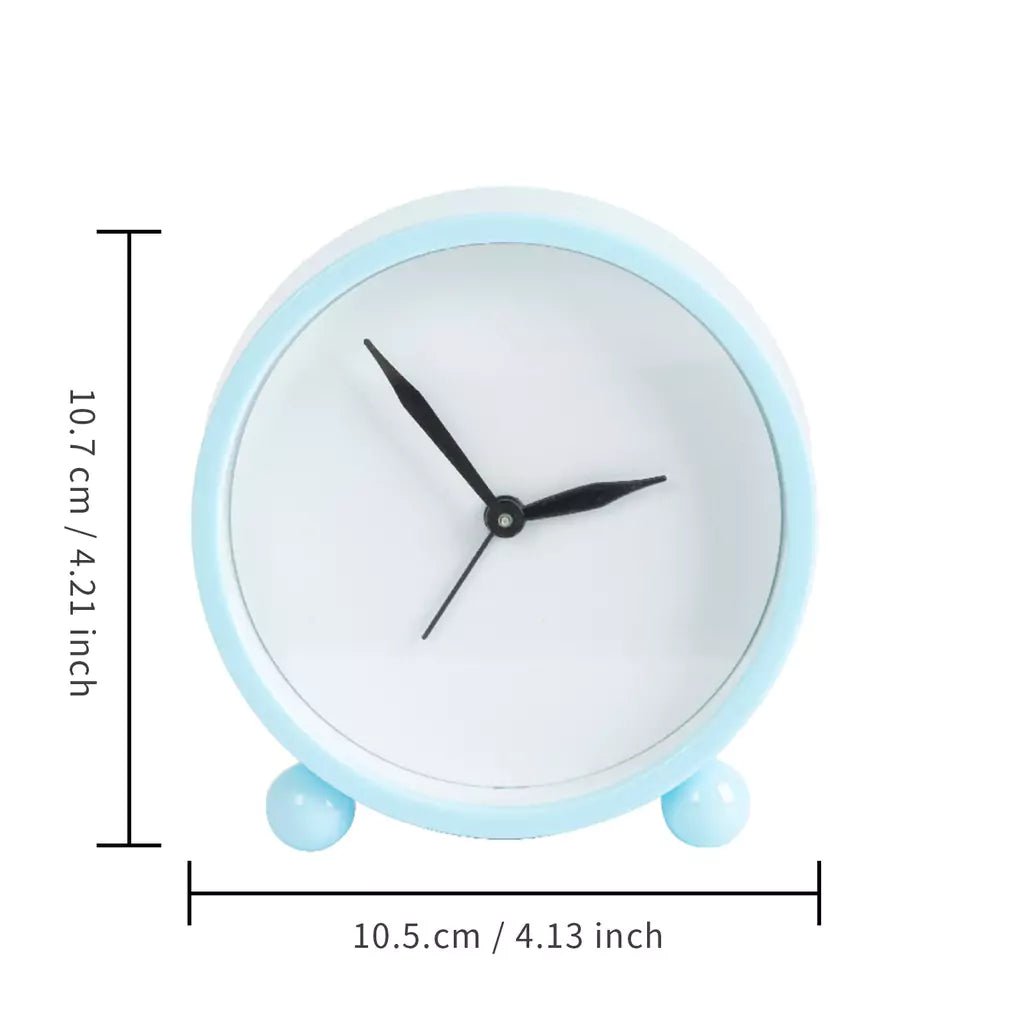 Sublimation Blank Alarm Clock with Sublimatable Aluminum Insert – 10.5x10.7x4cm/ Light BlueIT CareSublimation Clock