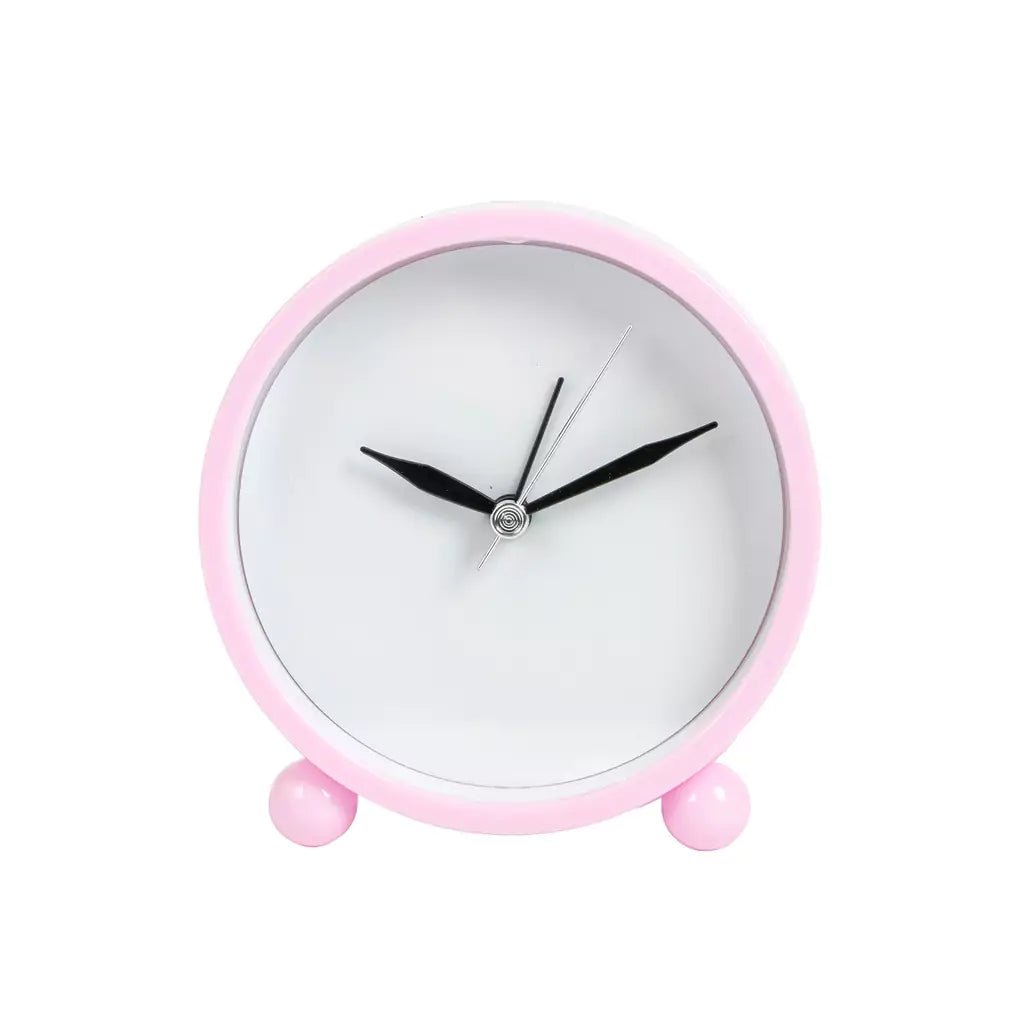 Sublimation Blank Alarm Clock with Sublimatable Aluminum Insert – 10.5x10.7x4cm/ PinkIT CareSublimation Clock