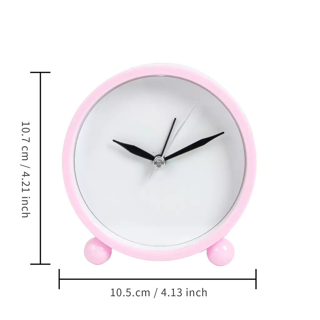 Sublimation Blank Alarm Clock with Sublimatable Aluminum Insert – 10.5x10.7x4cm/ PinkIT CareSublimation Clock