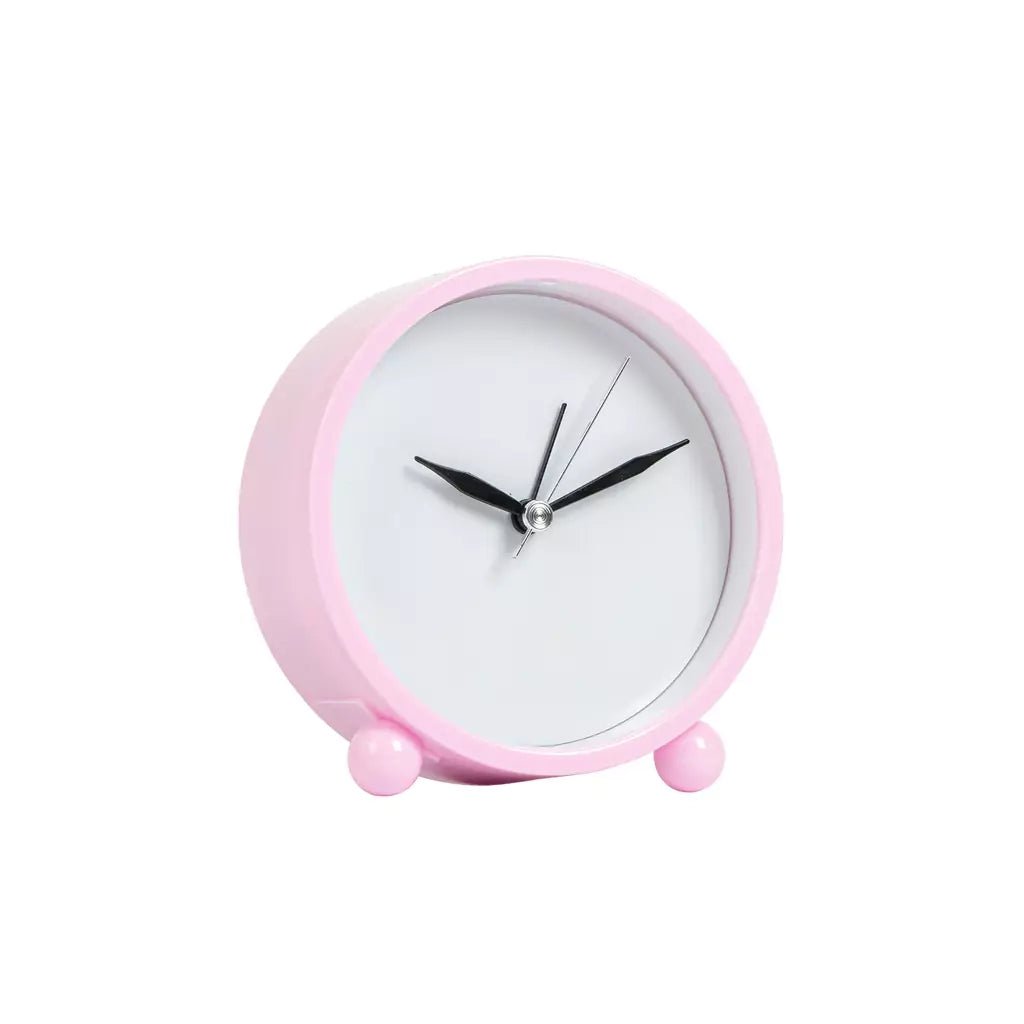 Sublimation Blank Alarm Clock with Sublimatable Aluminum Insert – 10.5x10.7x4cm/ PinkIT CareSublimation Clock