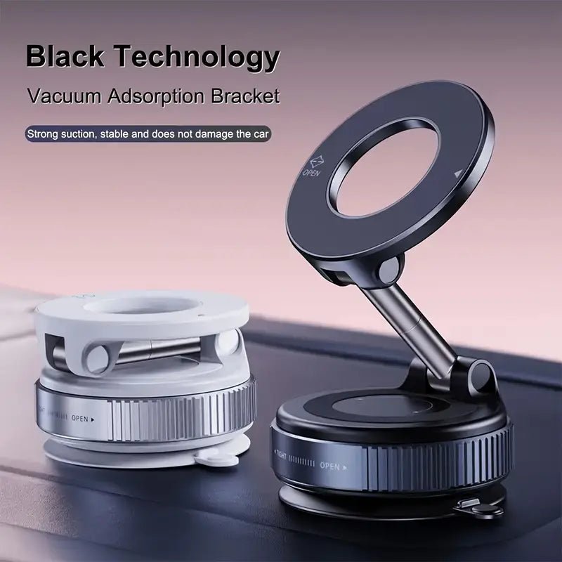 Super Strong N52 Magnetic Phone Holder – 360° Rotatable & Foldable Aluminum Alloy Mount with Vacuum Suction CupIT CareMobile Holders & Stands