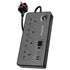 Powerology 4AC 2990W Power Strip with PD 20W, QC 18W and 99H Timer - Black