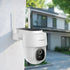 Powerology Built-In Solar Pan and Tilt Outdoor Security Camera - White