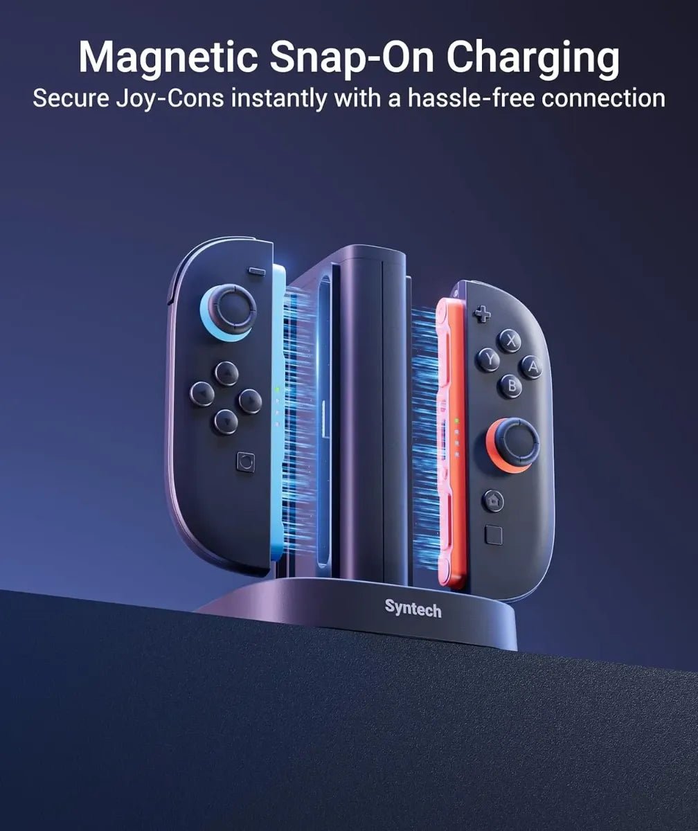 Syntech 4 - in - 1 Joy - Con Charging Dock – Fast Charger Stand for Nintendo Switch / Switch 2 Joy - ConsIT CareJoy - Con Charging Dock