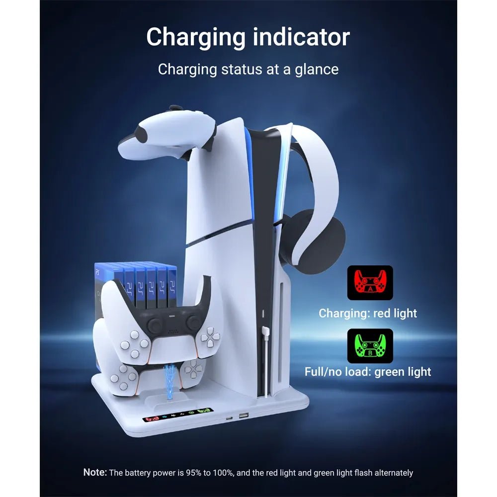 Syntech All - in - One Vertical Docking Station with Cooling Fan & Dual Controller Charger for PlayStation 5 (PS5 / PS5 Slim)IT CareDocking Station