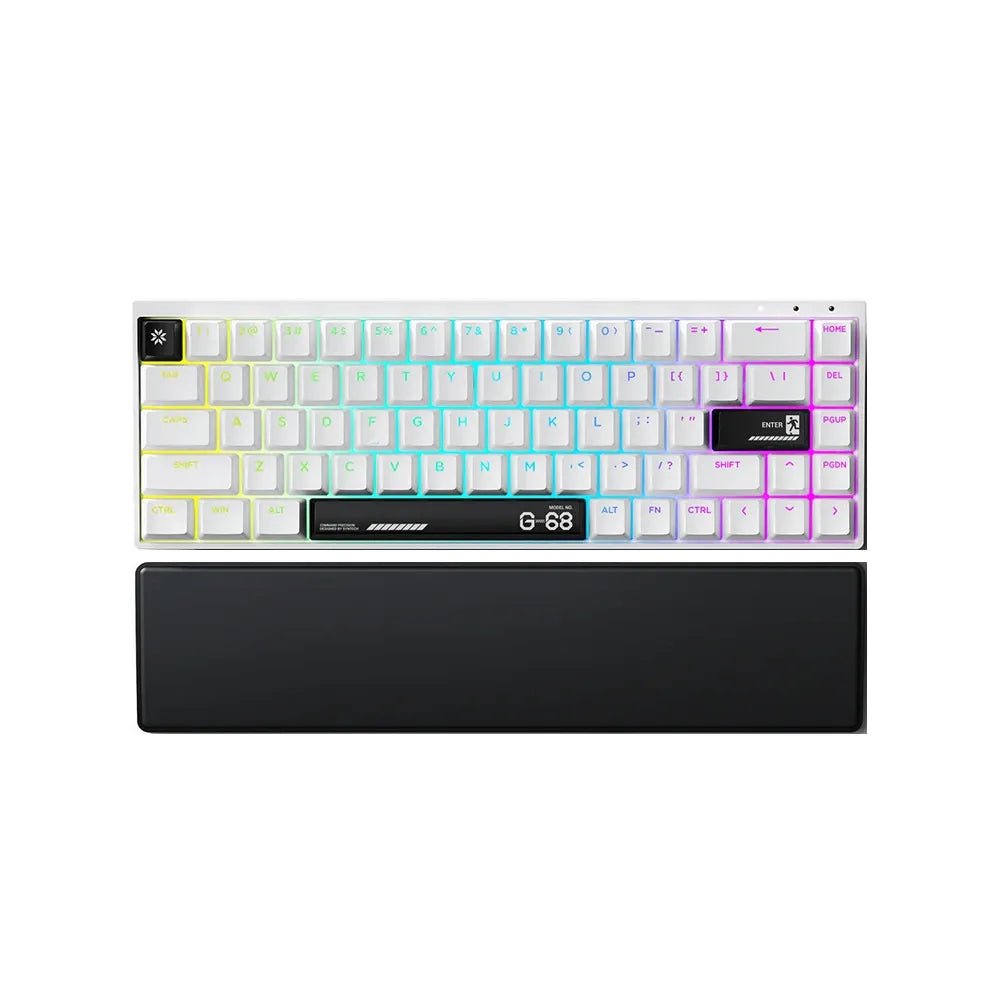 Syntech Chronos 68 Rapid Trigger Magnetic Gaming Keyboard – Aluminum Edition, 8000Hz Hall-Effect Keyboard (White & Black) | IT Care Kuwait