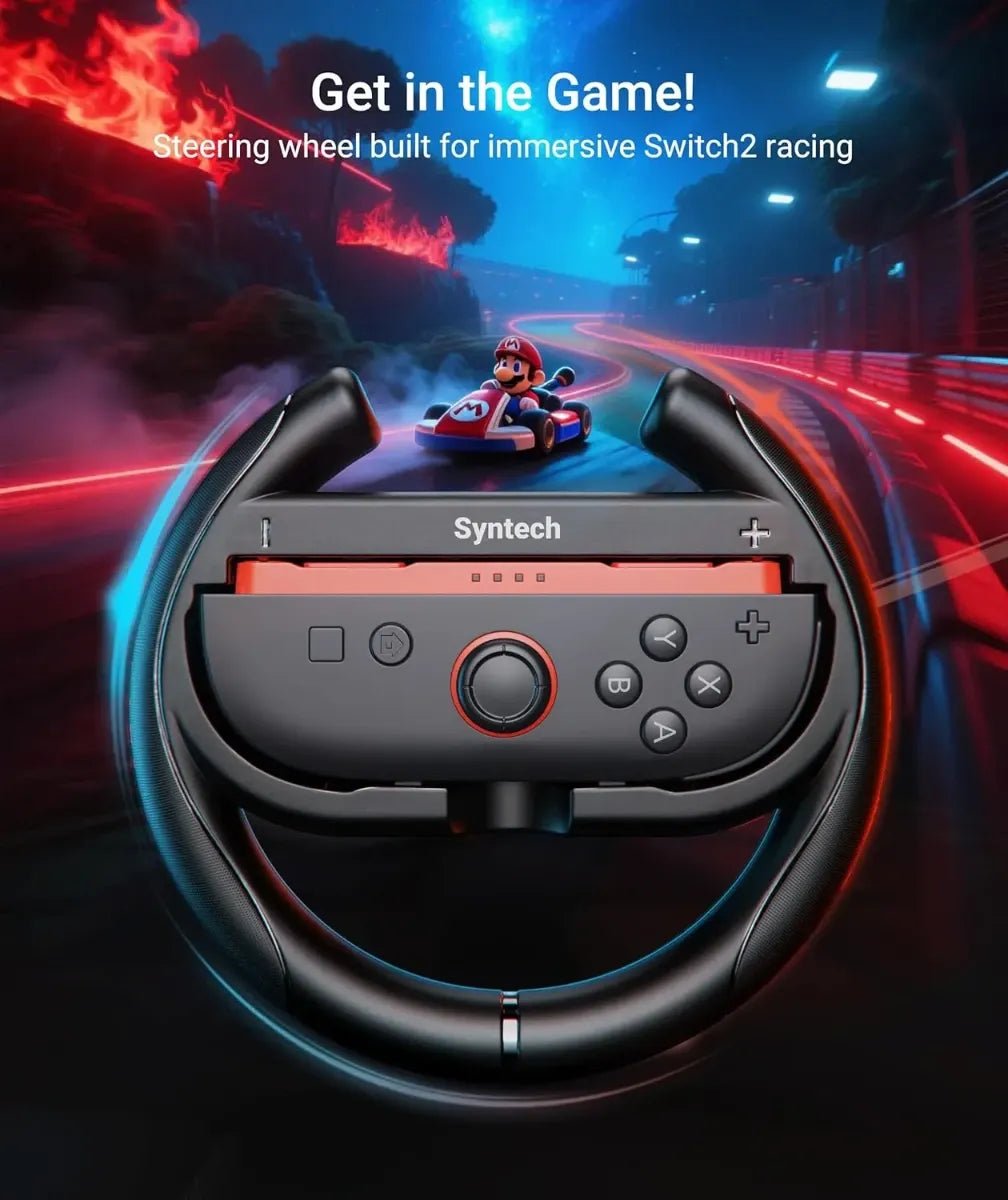 Syntech Racing Steering Wheel for Nintendo Switch 2 Joy - Cons – 2 - Pack Motion Control WheelsIT CareSteering Wheel for Nintendo Switch 2