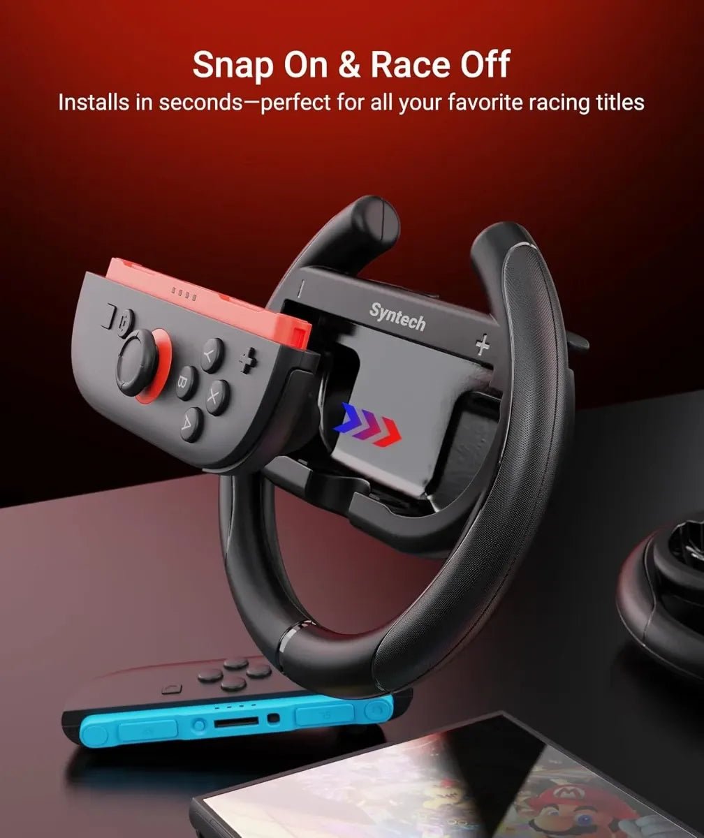 Syntech Racing Steering Wheel for Nintendo Switch 2 Joy - Cons – 2 - Pack Motion Control WheelsIT CareSteering Wheel for Nintendo Switch 2