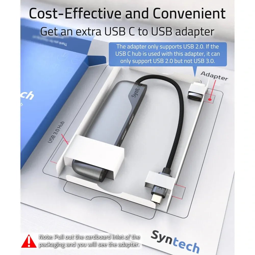 Syntech USB - C to USB - A Hub – 4 - Port High - Speed USB 3.0 Adapter with Charging SupportIT CareCables & Converters