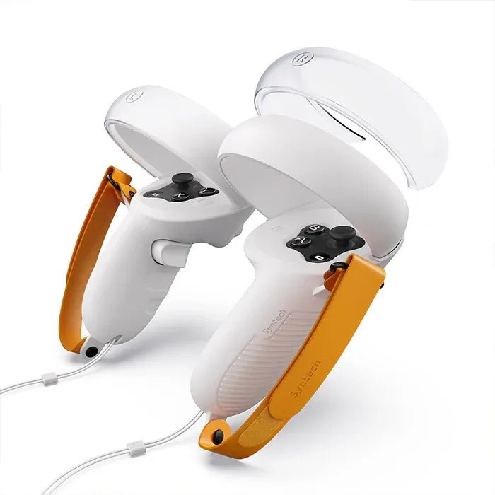 Syntech VR Controller Grip Cover Set for Meta Quest 2 – Anti - Slip TPU Grips with Knuckle Straps & Protective Ring CoversIT CareVR Controller Grip Cover
