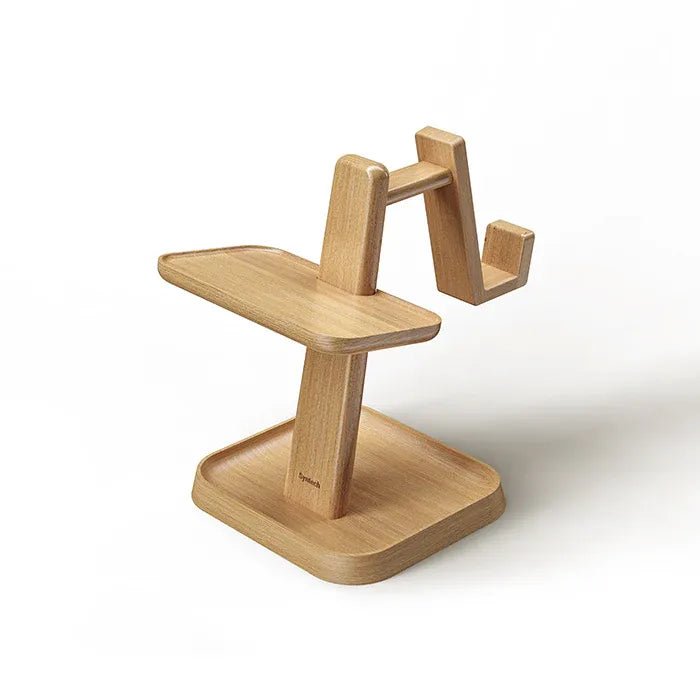 Syntech VR Wood Desk Stand – Premium Solid Beech Wood Stand for VR Headsets (Quest / Pico / Vision Pro)IT CareDesk Stand