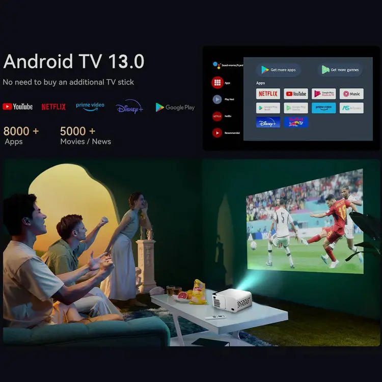 T5 Mini 4K Supporting Home Theater Projector - Smart Mirroring, and GamingIT CareProjectors