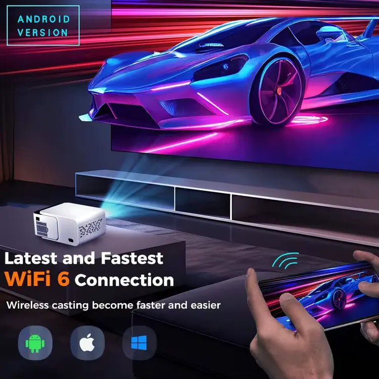 T5 Mini 4K Supporting Home Theater Projector - Smart Mirroring, and GamingIT CareProjectors