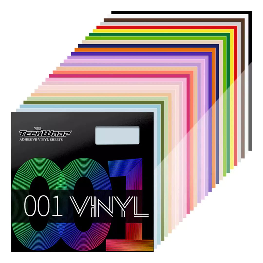 TeckWrap (001G Series) Glossy Adhesive Vinyl Sheets Pack – 27 Colors / 30.5cm x 30.5cmIT CareAdhesive Sticker Vinyl