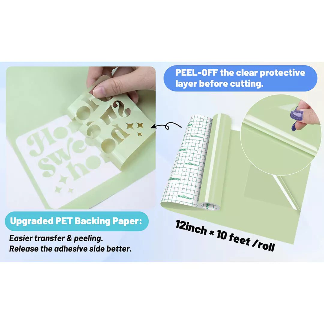 TeckWrap 001G Series Glossy Permanent Adhesive Craft Vinyl Roll – Gold/ 30.5cm x 3mIT CareAdhesive Sticker Vinyl