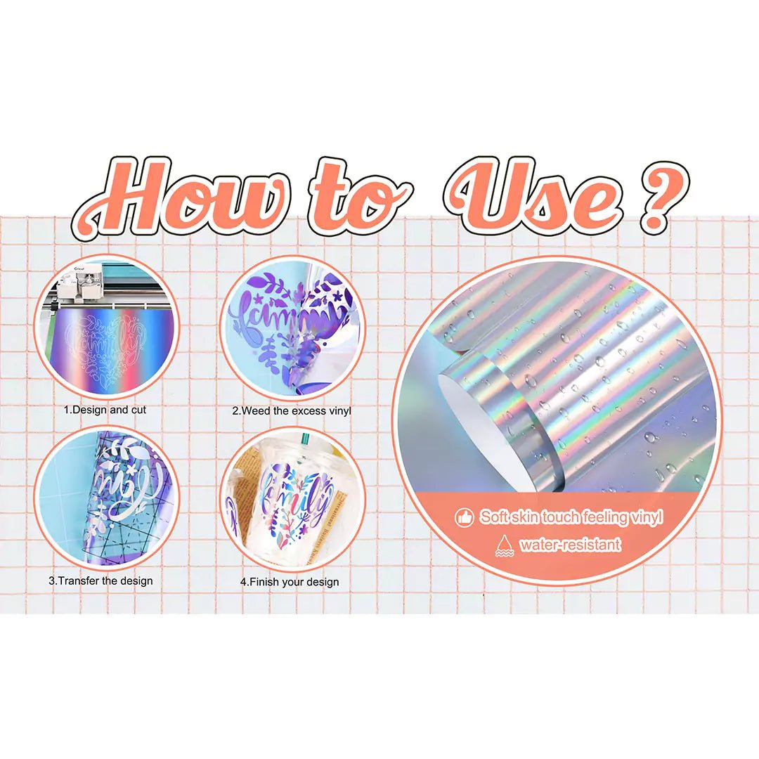 TeckWrap Bubble - Free Holographic Adhesive Vinyl Sheets Pack – 13 Colors / 30.5cm x 30.5cmIT CareAdhesive Sticker Vinyl