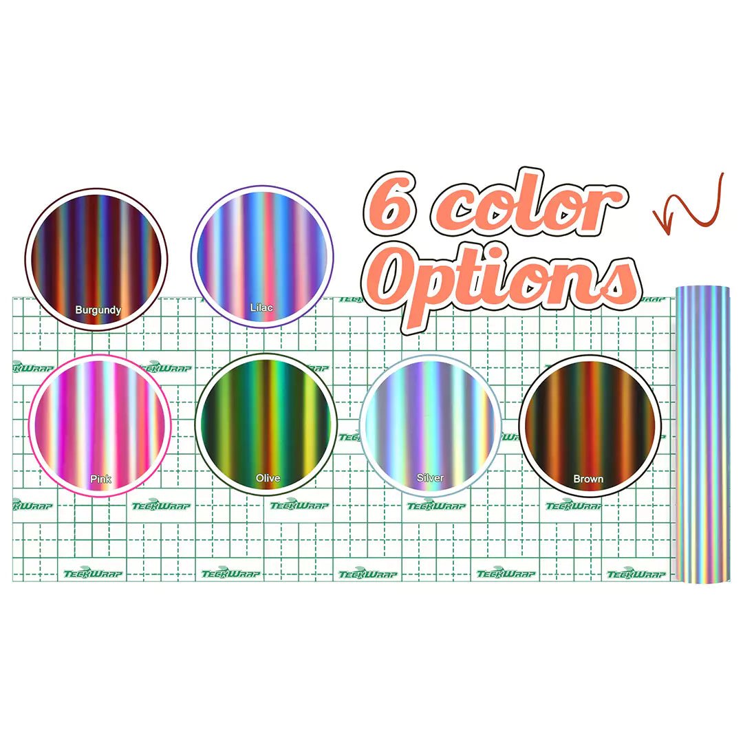 TeckWrap Bubble - Free Holographic Adhesive Vinyl Sheets Pack – 13 Colors / 30.5cm x 30.5cmIT CareAdhesive Sticker Vinyl