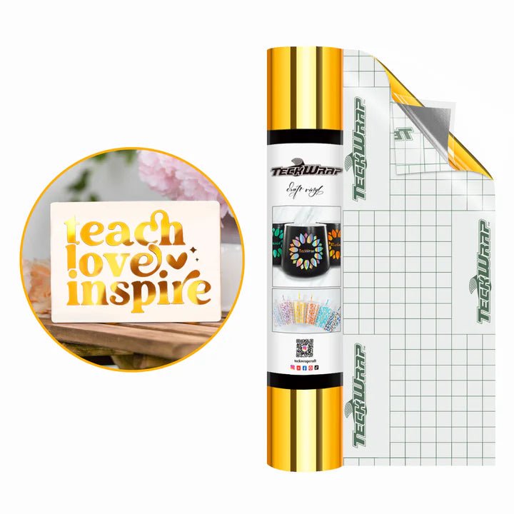 TeckWrap Bubble - Free Mirror Chrome Adhesive Vinyl Roll – Prime Gold/ 30cm x 1.55m (5ft)IT CareAdhesive Sticker Vinyl