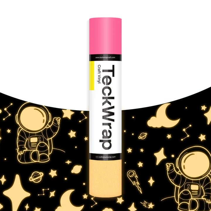 TeckWrap Glow in the Dark Adhesive Vinyl – Pink/ 30.5 cm × 5 ftIT CareAdhesive Sticker Vinyl