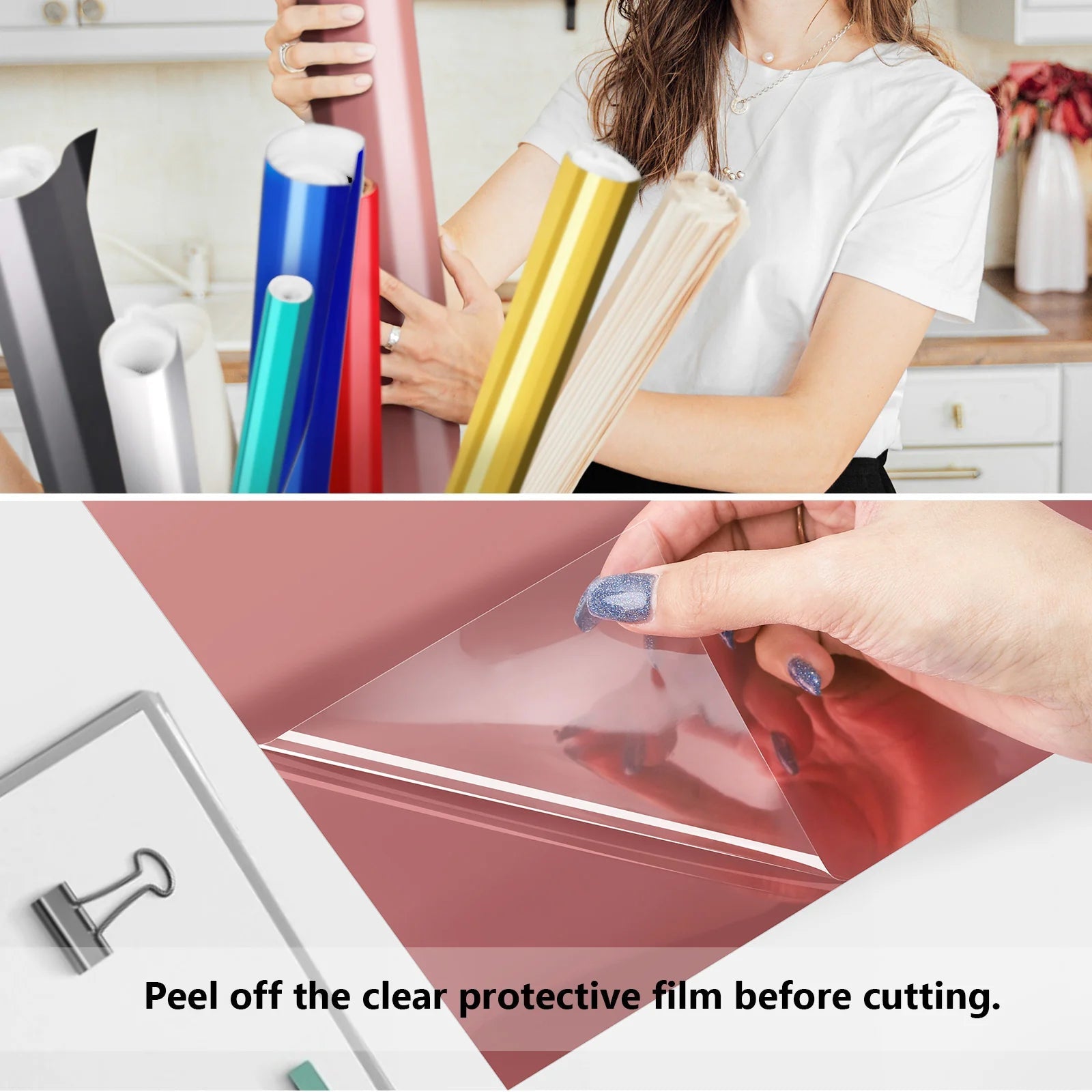 TeckWrap Mirror Chrome Adhesive Vinyl Sheets – Bright Chrome/ 30.5cm x 30.5cm/ 8 SheetsIT CareAdhesive Sticker Vinyl