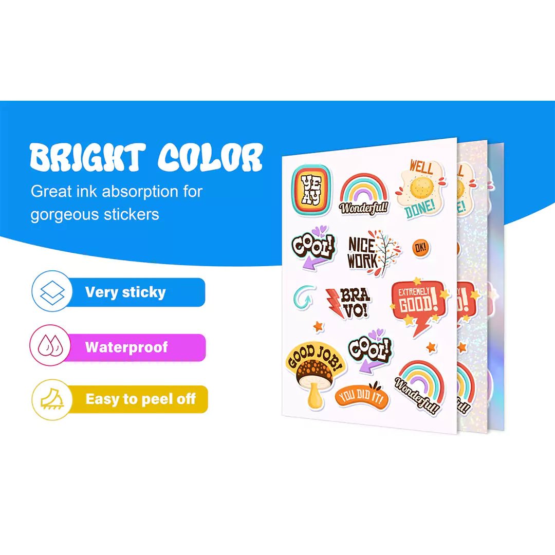 TeckWrap Printable Sticker Vinyl Sheets – Glossy White/ A4/ 15 SheetsIT CareA4 Vinyl Sticker Paper