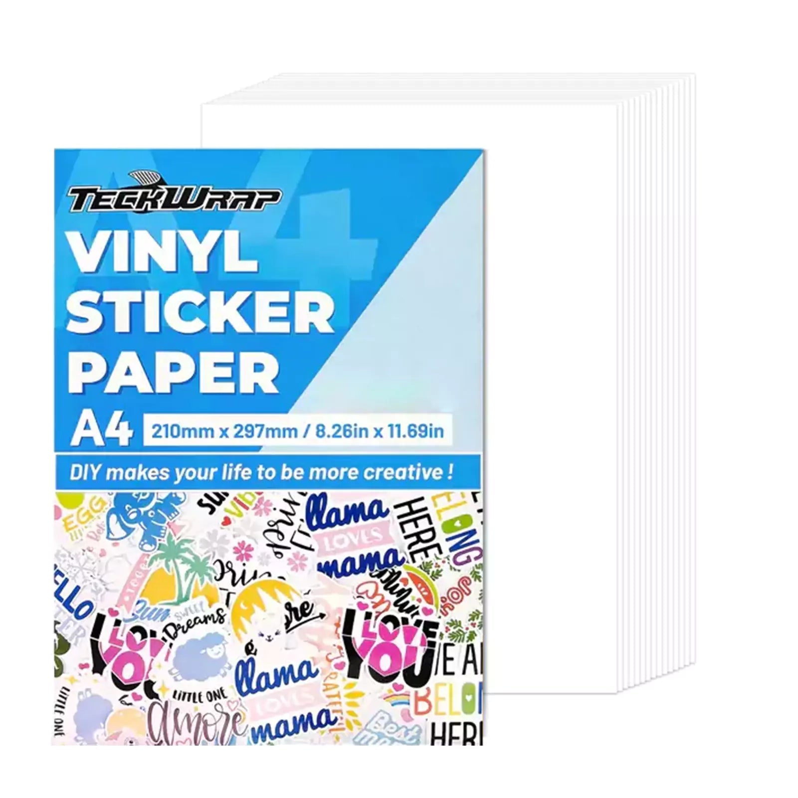 TeckWrap Printable Sticker Vinyl Sheets – Matte White/ A4/ 30 SheetsIT Care
