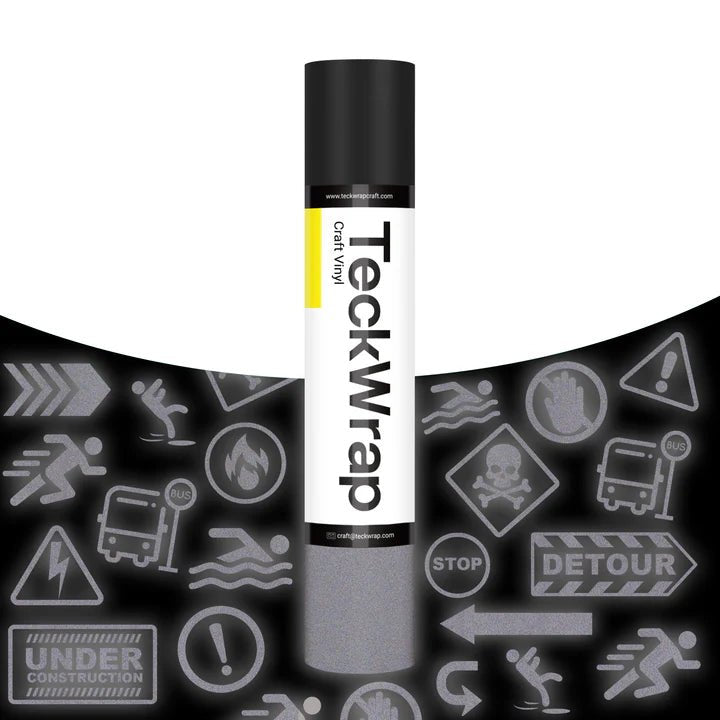 TeckWrap Reflective Adhesive Vinyl Black 30.5cm x 5ft | IT Care Kuwait