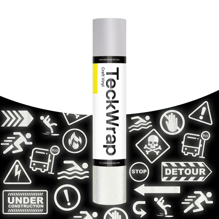 TeckWrap Reflective Adhesive Vinyl Silver 30.5cm x 5ft | IT Care Kuwait