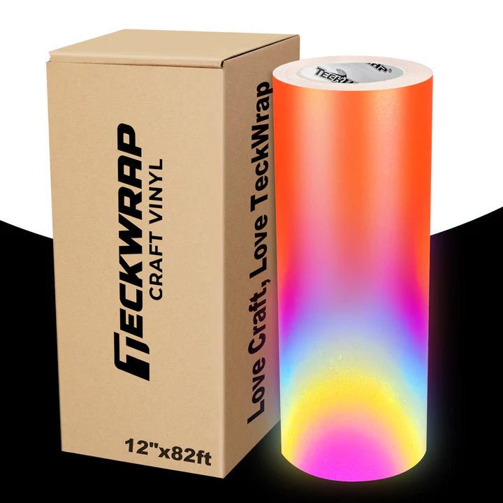 TeckWrap Reflective Heat Transfer Vinyl – Rainbow Coral/ 30.5 cm × 1 mIT CareAdhesive Sticker Vinyl