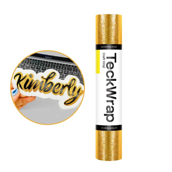 TeckWrap Textured Metallic Adhesive Vinyl - Gold/ 30.5cm x 5ftIT CareAdhesive Sticker Vinyl