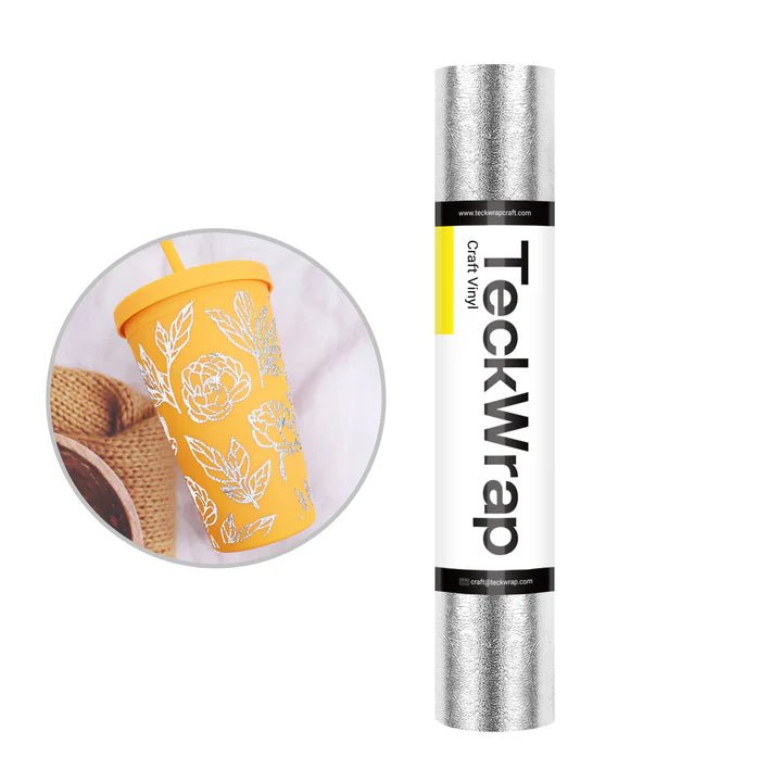 TeckWrap Textured Metallic Adhesive Vinyl - Silver/ 30.5cm x 5ftIT CareAdhesive Sticker Vinyl