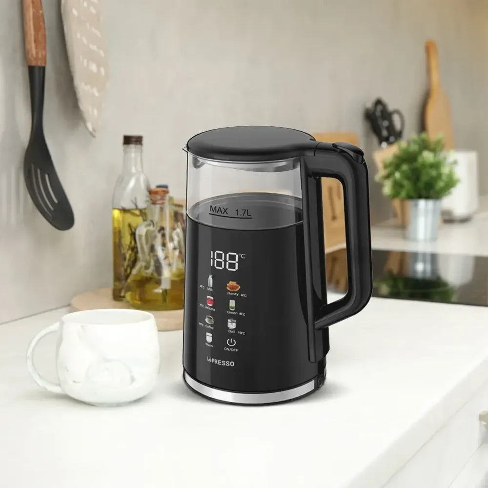 Lepresso Electric Window Kettle Multi-Temperature Display - Black | IT Care Kuwait