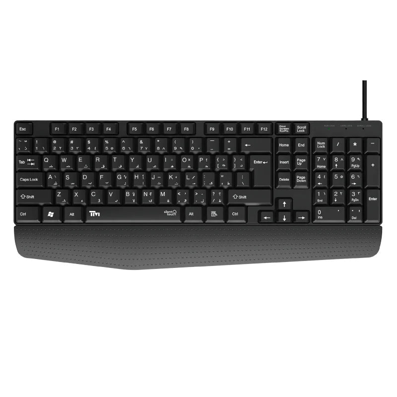 Twisted Minds K12 Kavara 2in1 Combo Wired Keyboard Mouse Black English Arabic Layout | IT Care Kuwait