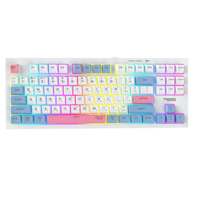 Twisted Minds Spectrum Pro 75 Compact 87 Keys Wireless Membrane Keyboard English Arabic | IT Care Kuwait