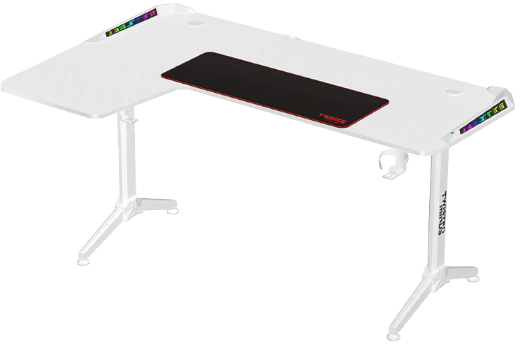 Twisted Minds WARRIOR L - Shaped RGB Gaming Desk (Left) White (160*100*75cm)IT CareGaming Desk