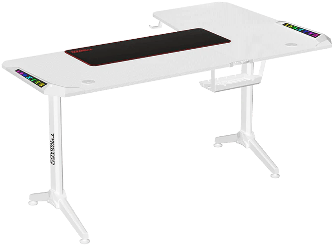 Twisted Minds WARRIOR L - Shaped RGB Gaming Desk (Left) White (160*100*75cm)IT CareGaming Desk