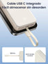UGREEN 20000mAh 22.5W Two-Way Fast Charging Power Bank with Built-In USB-C Cable - White