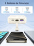 UGREEN 20000mAh 22.5W Two-Way Fast Charging Power Bank with Built-In USB-C Cable - White