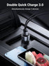 UGREEN CD213 36W QC3.0 Dual USB Car Charger with USB-C Cable - Space Grey