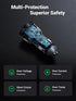 UGREEN CD213 36W QC3.0 Dual USB Car Charger with USB-C Cable - Space Grey