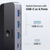 UGREEN CM662 USB 3.0 2-in-4 USB Sharing Switch with 2 USB-A Cables - Black