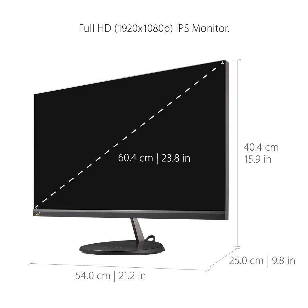 VIEWSONIC 24" VX2485 MHU 24" 1080p Thin - Bezel IPS Monitor with 60W USB C and HDMIIT CareMonitor